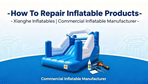 How to Repair Inflatable Products - PVC patching and seam repair on commercial inflatable bounce castle